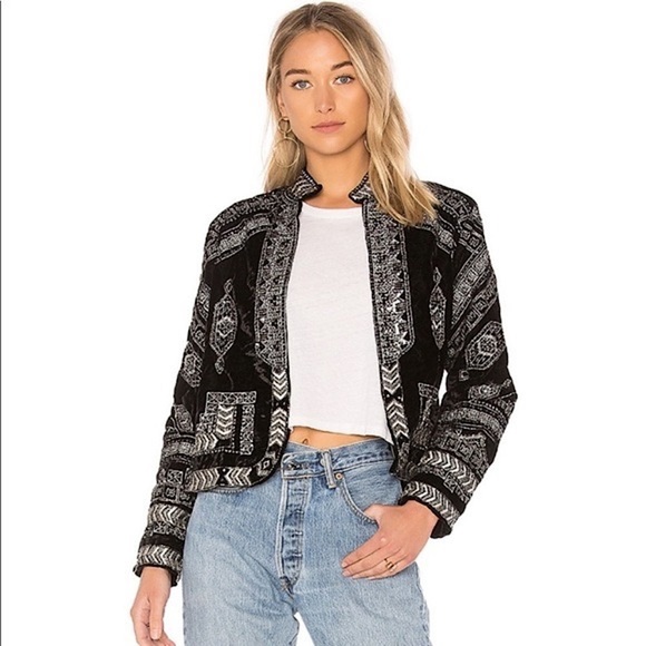 Luxe Velvet Embellished Sequin Jacket 